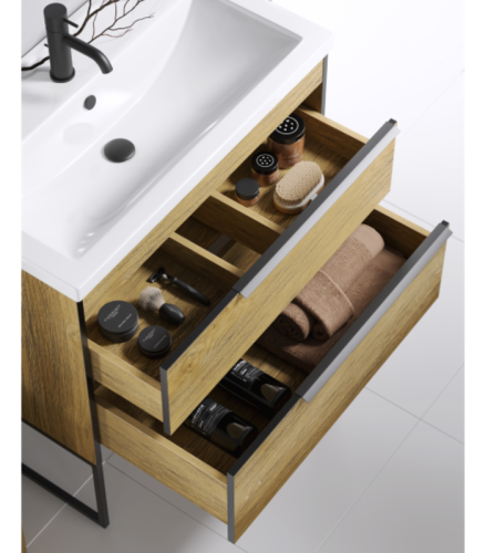 Тумба с умывальником AQWELLA Fargo 81 Дуб балтийский FRG0108DB